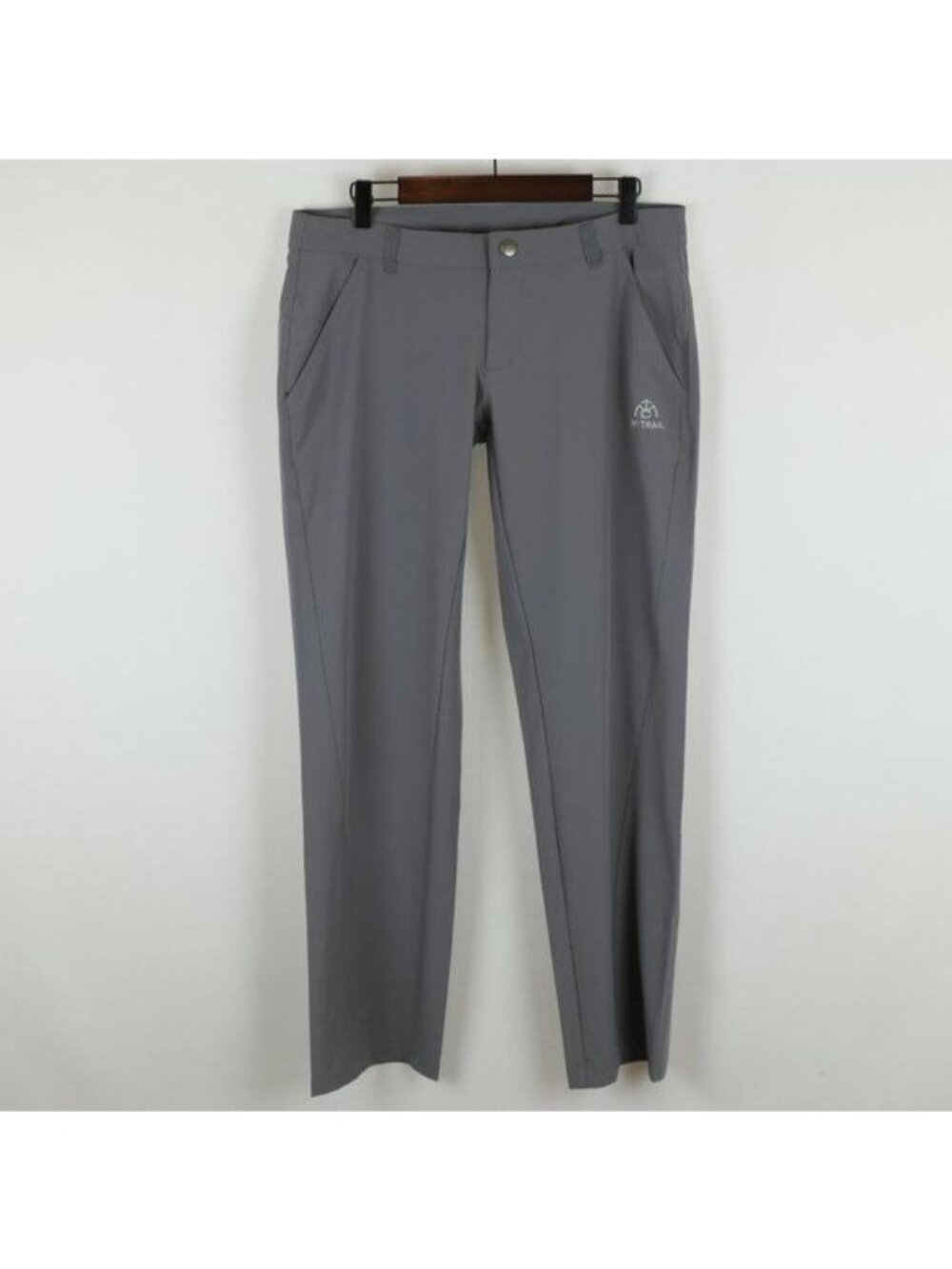 My Trail Women's Medium Gray Rip Stop Mid Rise Quick Dry Boot Cut Trail Pants
